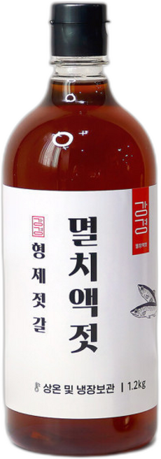 국내산 멸치액젓 원액 강경 형제 젓갈, 1개, 1.2kg