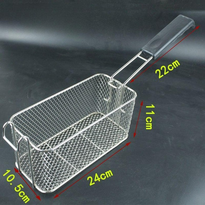 튀김망 채망 업소용 거친망 튀김기 뜰채 건지기 스테인리스 튀김바스켓 3L 다이아몬드 바구니 6x10mm, 1개