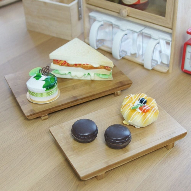 다용도 일식 카페 업소 요리 접시 대나무 플레이트, 소, 1개