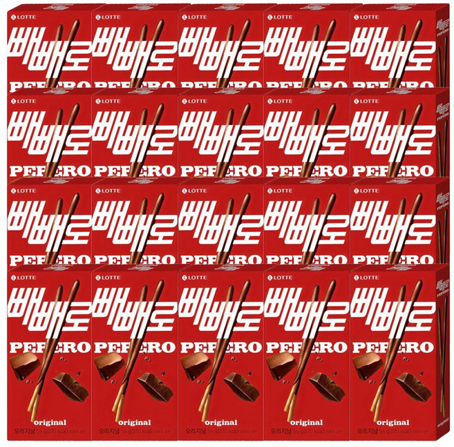 롯데 오리지날 빼빼로 54gx20개, 롯데웰푸드 롯데 빼빼로 54g 오리지날 x20개
