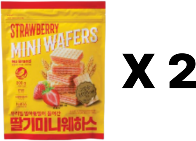 노브랜드 딸기미니웨하스 300g, 2개
