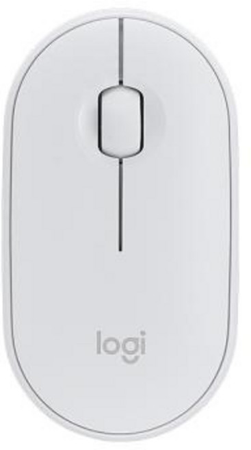 로지텍 코리아 무소음 무선 마우스 Pebble M340, 화이트, Pebble M340/910-007397