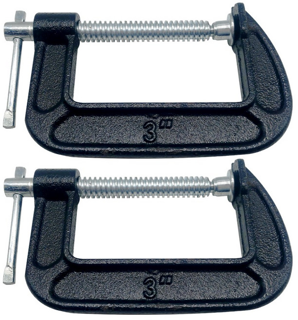 C형 클램프 3인치 80mm G형 목공용, 2개