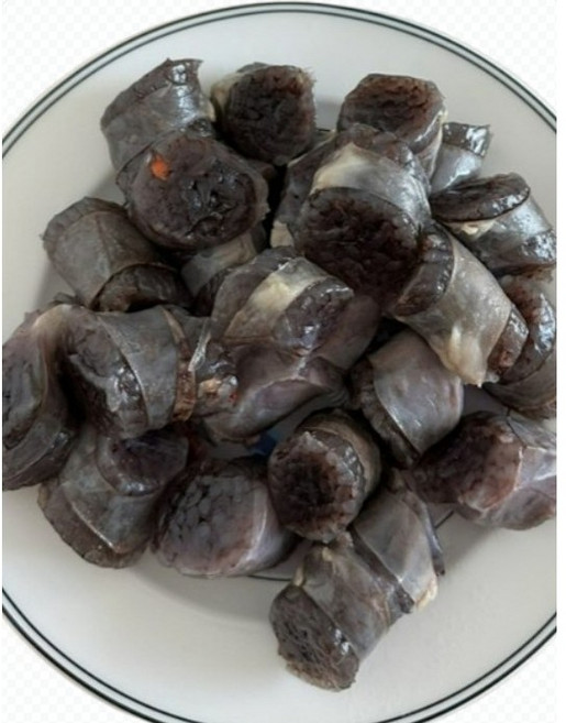 강창구찹쌀진순대 국내산돈창 돈선지 찰순대 500g 해동이필요없음 냄비 전자레인지로데우기가능, 1개