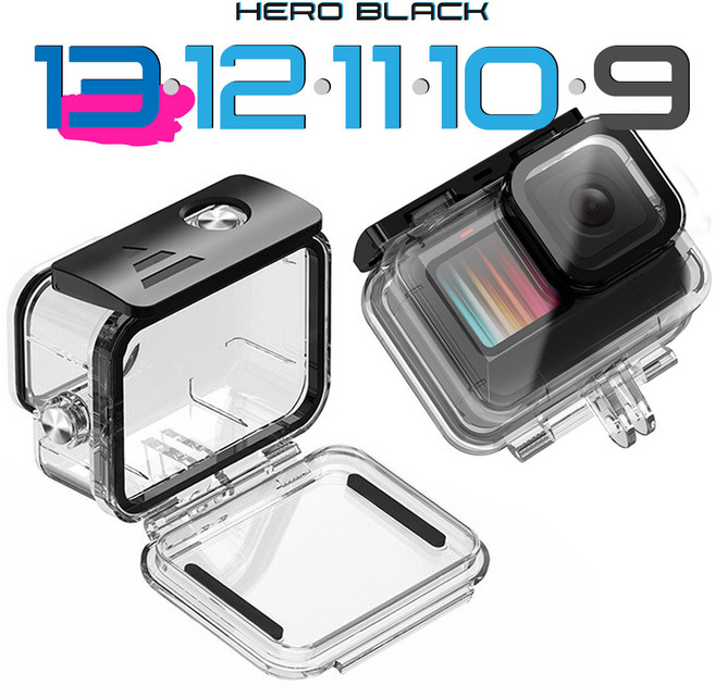 고프로13 방수하우징 히어로 12 11 10 9 공용 방수하우징 수퍼수트 텔신 정식수입정품 50M, 고프로13 12 11 10 9 방수하우징 단품, 1개