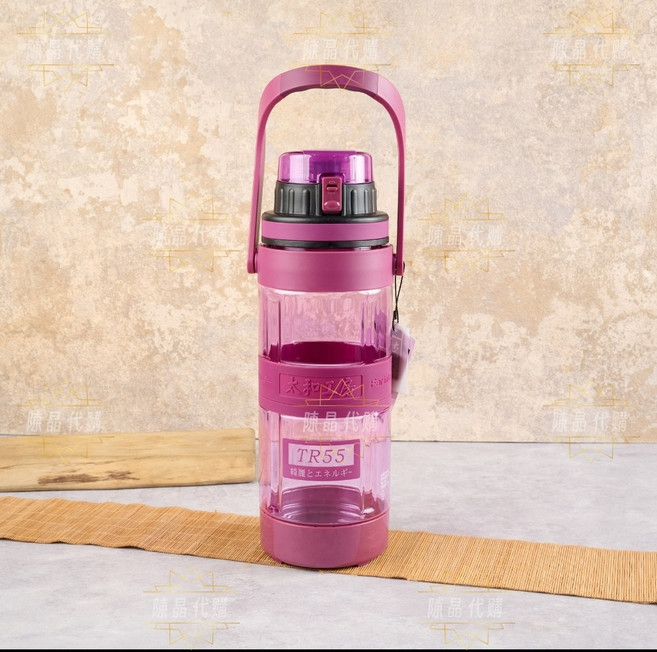 太和工房 TR55 運動水壺 2000ml 直飲吸管兩用 不銹鋼上蓋 環保杯, 1個, 2000ml深紫【現貨】