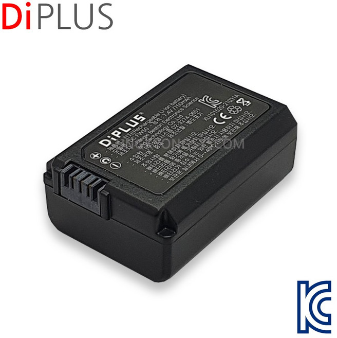 디아이플러스 KC인증 소니 NP-FW50 호환배터리/충전기 a3000 a5000 a5100 a6000 a6300 a6400 a6500 a7 a7m2 7r 7rm2 7s 7sm2, 1.소니 NP-FW50 호환배터리