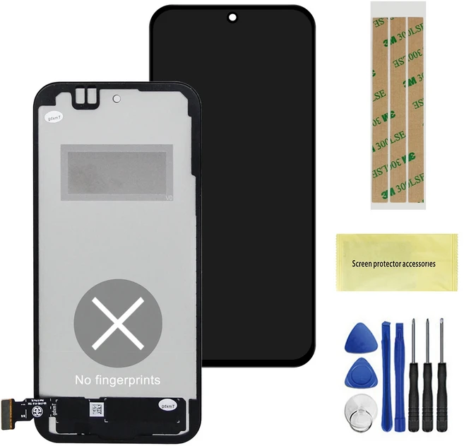 구글 픽셀 9 프로 XL 테스트 완료 9Pro GGX8B GZC4K LCD 디스플레이 터치 스크린 디지타이저 어셈블리 교체, 01 Black With Frame, 1