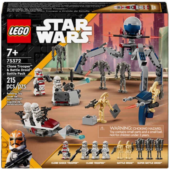 레고 스타워즈 75372 클론 트루퍼TM와 배틀 드로이드TM 배틀팩, 혼합색상, 1개