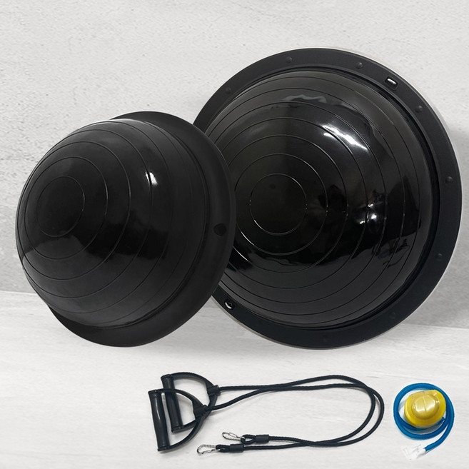 홈트러브 보수볼 밸런스 반짐볼 하프 돔볼 코어운동 균형잡기 홈짐 46cm 58cm, 보수볼 블랙