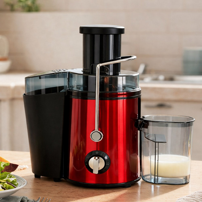 프리라이프 - 착즙기 녹즙기 가정용착즙기 야채 과일 착즙기 자동 찌꺼기 자동 분리, 붉은색, ARG63