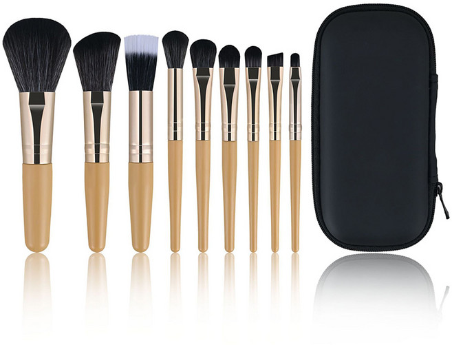 로지 휴대용 메이크업 브러쉬세트 파우치포함 10종, 2개