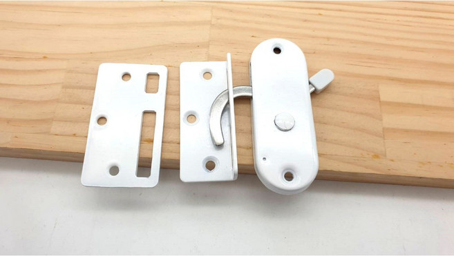 CBX-FAJH 白鐵加長型門扣開關 勾鎖 室內拉門鎖 MIT304 (含稅), 白色, 1個