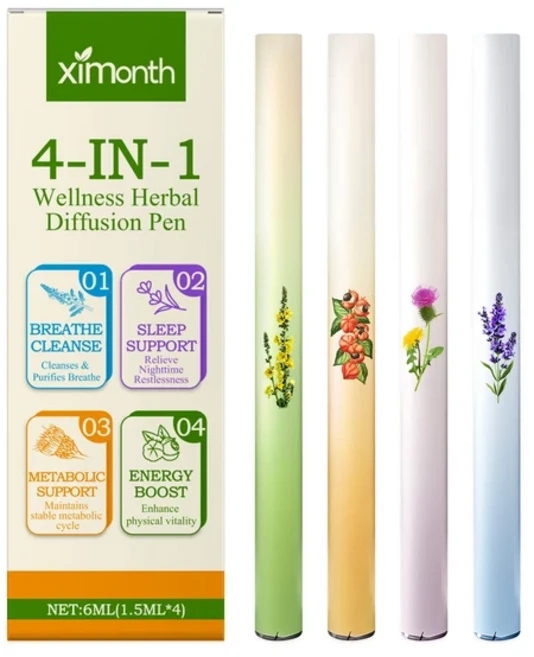신체 피로 해소 허브 케어 스틱 감각을 편안하게 하고 에너지를 증진시키며 오래 지속되는 상쾌한 효과 폐, 01 4-in-1 boxed