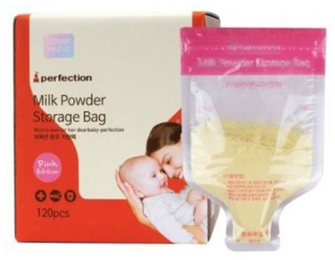 퍼펙션 분유 저장팩 핑크 120매 지퍼팩 모음팩 저장팩, 1개