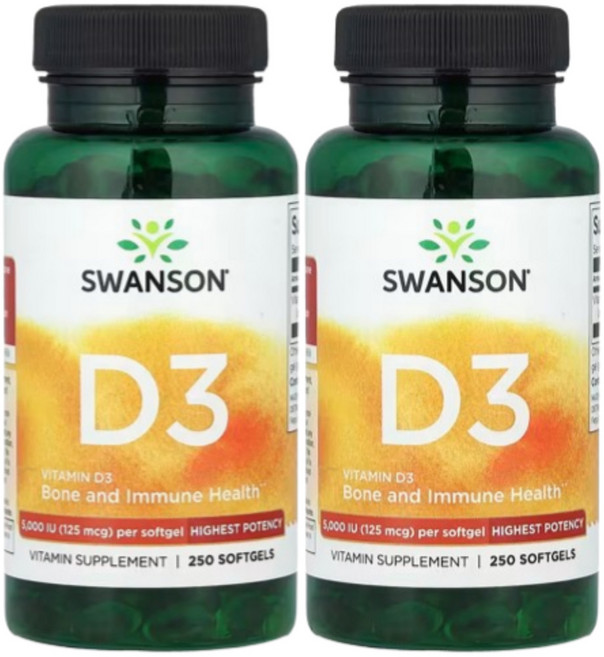 스완슨 비타민 Vitamin D3 5 000IU 250정 2개