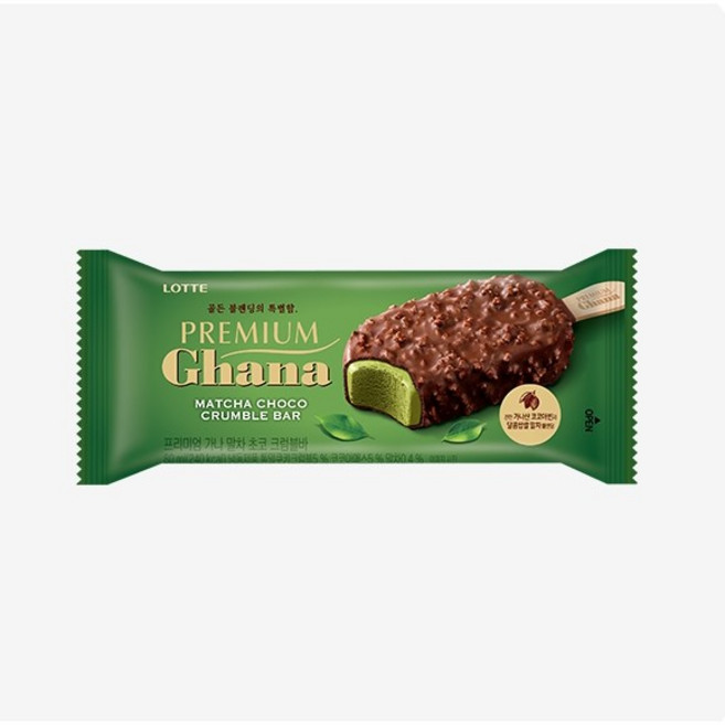 가나 프리미엄 아이스 말차초코 크럼블바, 5개, 80ml