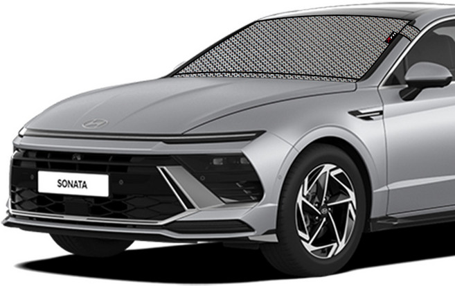 럭키식스 현대 쏘나타 디엣지 맞춤형 성에방지커버 자동차 앞유리덮개 차량커버, 일반형+와이퍼덮개, 1개