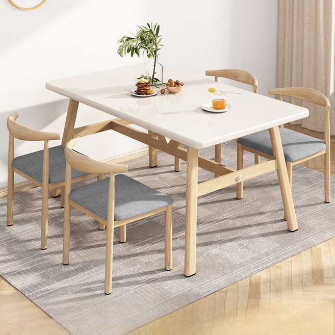 4인용 가정 부엌 식탁 의자 세트 식당 커피숍 분식점 영업용 테이블, Y08, 식탁*1+의자 *4