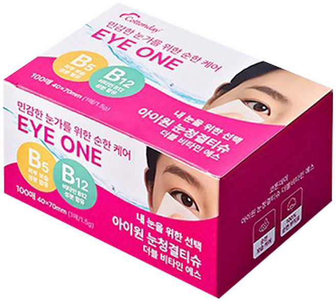 코튼데이 올아이원 눈청결티슈 (100매입) 눈꺼풀세정제 마이봄샘 눈기름샘청소, 1개, 1.5g