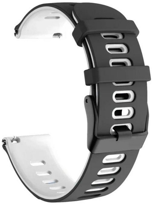 피트니스 밴드 팔찌 실리콘 손목 투톤 스포츠 스트랩, Black White 2, 1pecs 22MM, 1개, 5. Black White