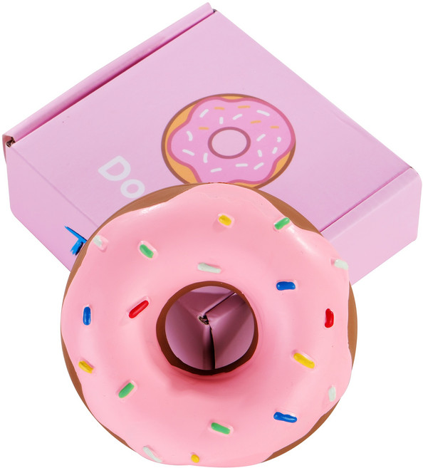 Tamu style 강아지 도넛 삑삑이 장난감, 1개, 핑크