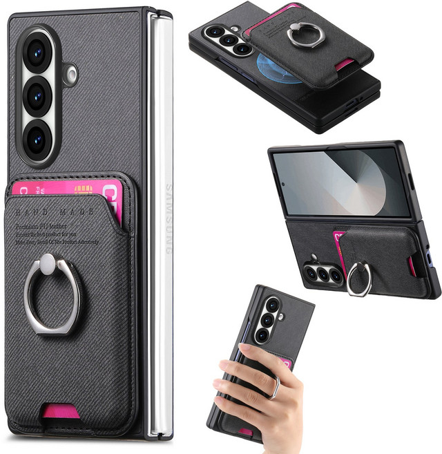 FLYX적용 갤럭시 Z폴드7가죽 다이어리 월렛 케이스 스탠다드 카드 수납 휴대폰 케이스SJK911