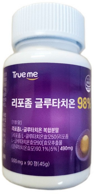 트루미 리포좀 글루타치온 98%, 2개, 90정