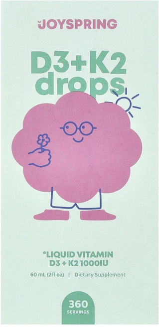 JoySpring D3 + K2 드롭스 60ml(2fl oz), JoySpringD3K2드롭스60ml2floz, 60ml, 1개 - 쿠팡