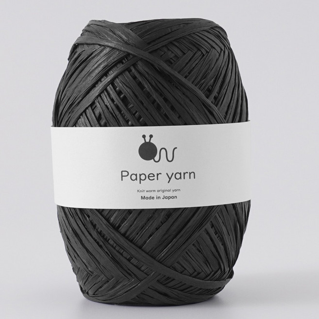 編織蟲 Knitworm 日本製紙線 30g極太手作編織線材 輕盈透氣 鉤針棒針適用, 13.黑色, 1個