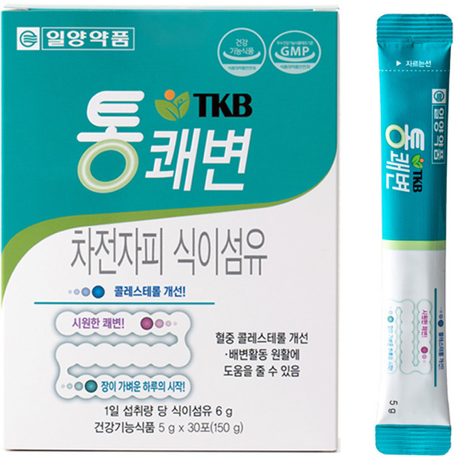 일양약품 차전자피 TKB통쾌변 콜레스테롤개선 식이섬유 다이어트 변비 영양제 5g 30포, 1박스, 150g