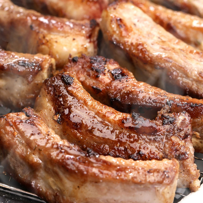 셰프애찬 스테이크 쪽갈비 등갈비 소금구이, 3개, 500g