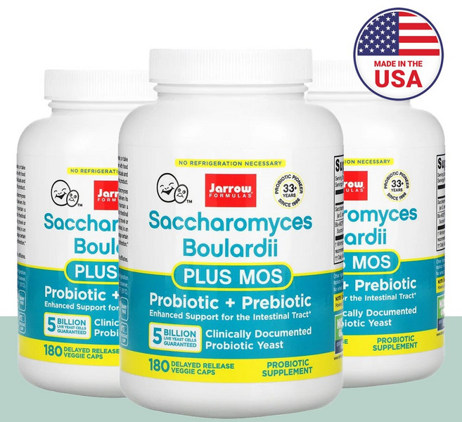 자로우 유산균 사카로미세스 보울라디 맥주효모, 180정, 3개