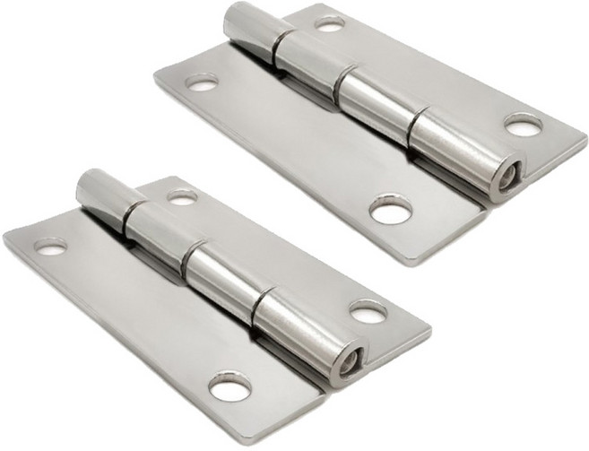 아이베란다 가구 경첩 실버 스텐 철물부속, 2개