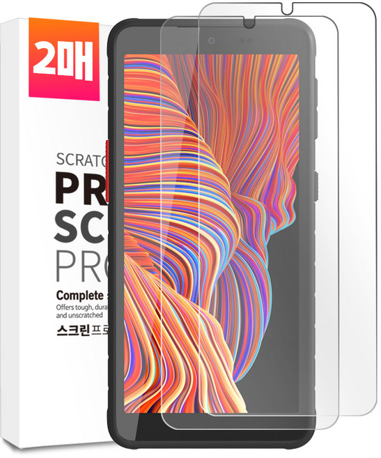 벌크온 1+1 갤럭시 X커버 5 엑스커버 신비 키즈폰 플랫 핏 PET 평면 액정 보호 필름, 2개