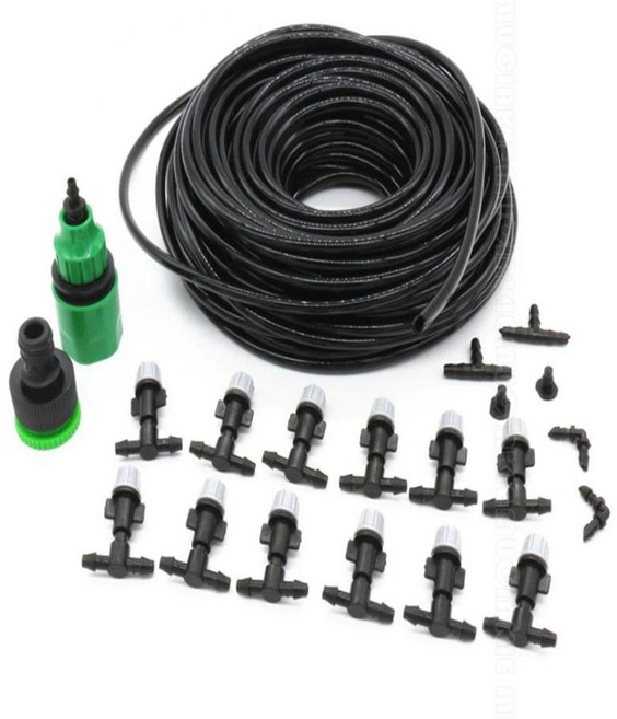 관수세트 10미터 안개 급수 미스트 노즐 호스 정원 스프레이 물 가심비 가성비, 관수세트 GD12576, 1개