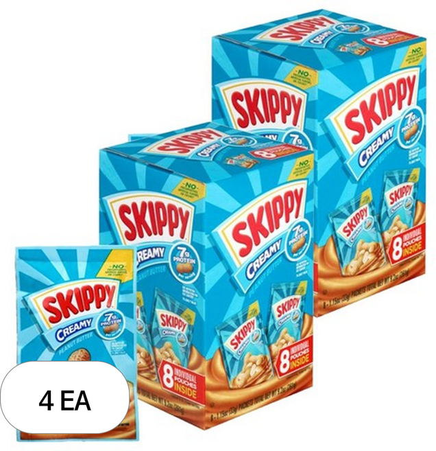 스키피 땅콩버터 크리미, 256g, 4개