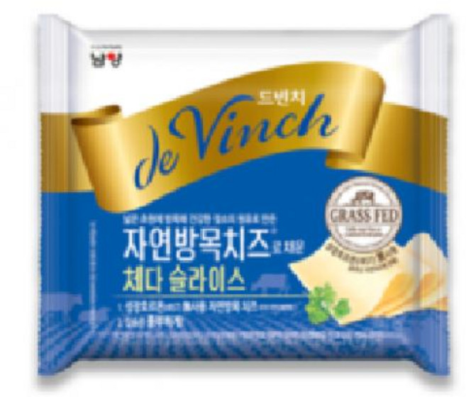 남양유업 드빈치 체다슬라이스치즈 (냉장) 170g, 1개