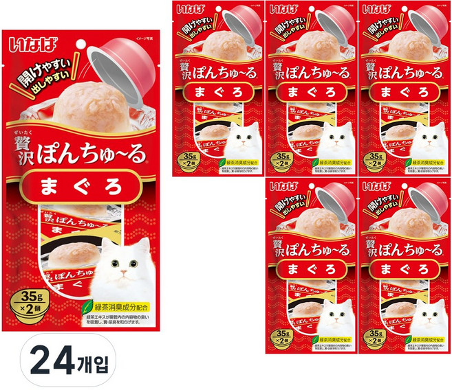 이나바 챠오 퐁츄르 챠오퐁 고양이 간식, 24개, 35g, 참치 (TSC-41)