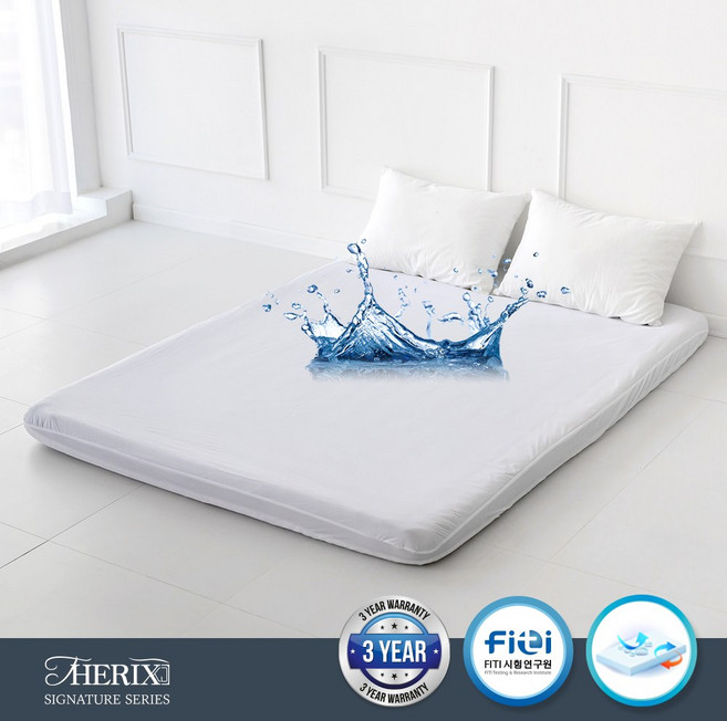 더릭스홈 라텍스 메모리폼 토퍼 매트리스 방수커버 밴드형
