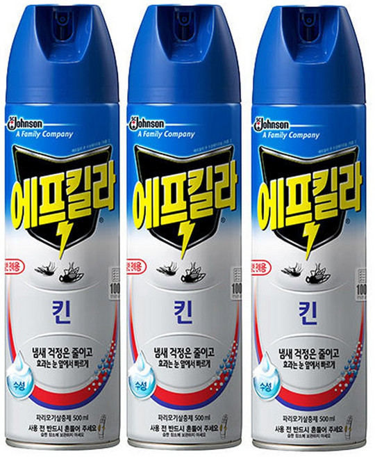 에프킬라 킨 파리모기살충제, 500ml, 3개
