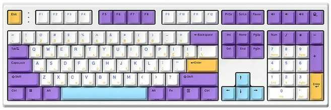 한성컴퓨터 8K 딥블루 뽀송 38g 유선 기계식 키보드, 블루베리 스무디, GK787SE