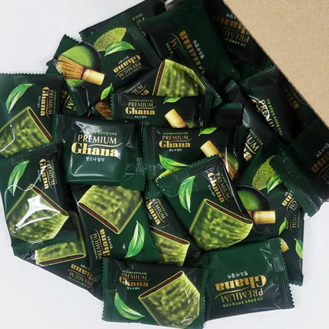 롯데 가나 프리미엄 랑드샤 말차 대용량 행사 모임 간식, 70개, 7.6g