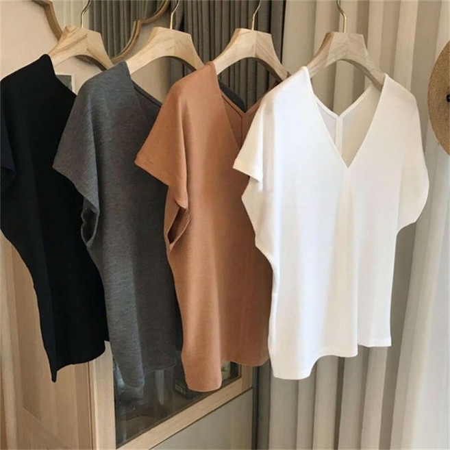 HAOHAO V領短袖上衣