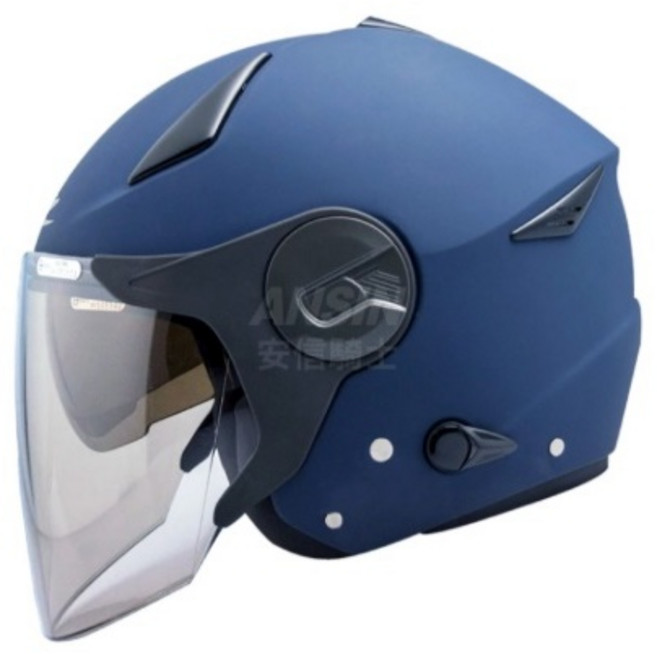 ZEUS ZS-612A 3/4罩安全帽 素色 通風 止水條 CNS認證 可拆洗, 消光藍,XL, 1個