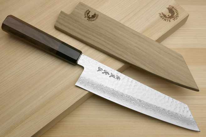 VG-10 46층 해머드 다마스커스 키리츠케 나이프 (210mm) / 장미목 핸들, 1개