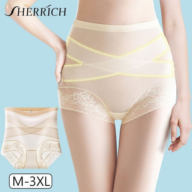 Sherrich 여자 보정속옷 하이웨스트 7A 항균 방취 코르셋 보정팬티