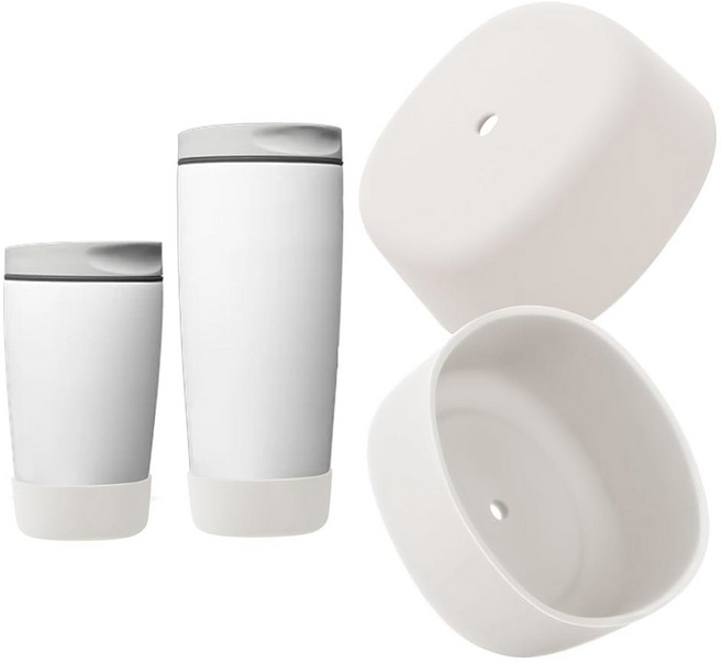 KGULQ OWALA 2개 실리콘 355ML 슬라이더와 부츠 호환되는 SMOOTHSIP, Shy Marshmallow