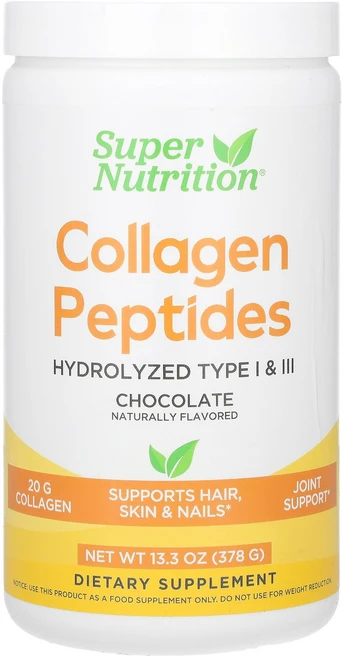 Super Nutrition Collagen Peptides Chocolate 13.33 oz (378 g), Super Nutrition, Collagen Pept, 378g, 1개 - 쿠팡