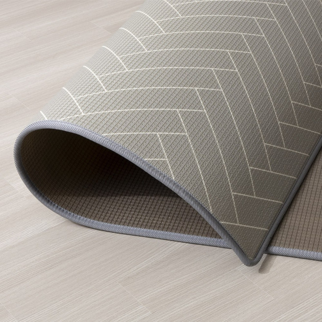 쿠셔니 논슬립 PE 거실매트 바닥매트, 헤링본